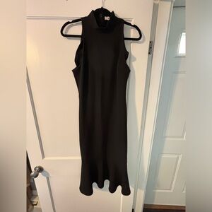 LIKELY black midi length dress size 8 like new wore for one event